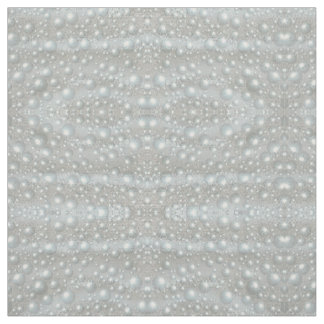 Bubbles Pearls Silver Blue White Warped Fabric