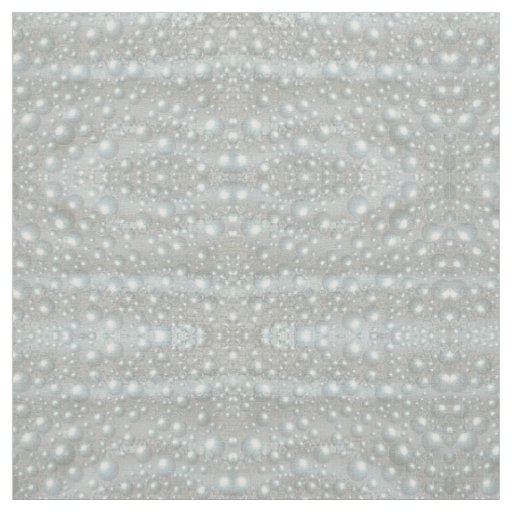 Bubbles Pearls Silver Blue White Warped Fabric
