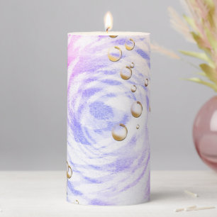 Bubbles Pillar Candle