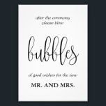 Bubbles Sendoff Sign Choose Your Size<br><div class="desc">Plan a stylish celebration with this modern invitation that your guests will adore. 
Design by © berryberrysweet . Printable digital files are available! Visit our website at www.berryberrysweet.com for more details!</div>