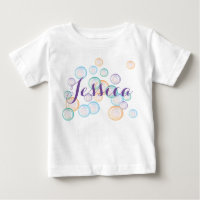 Bubbles shirt, personalize with your chosen name