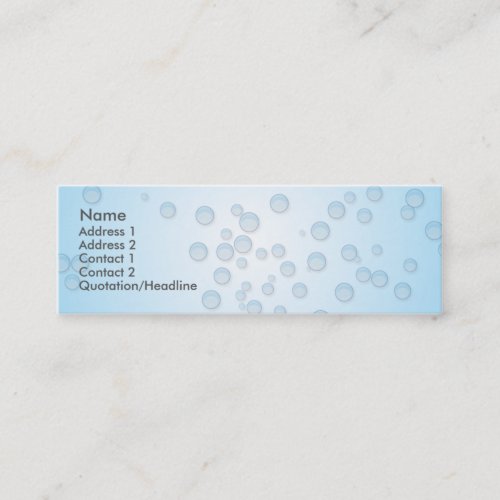Bubbles - Skinny Business Card Templates