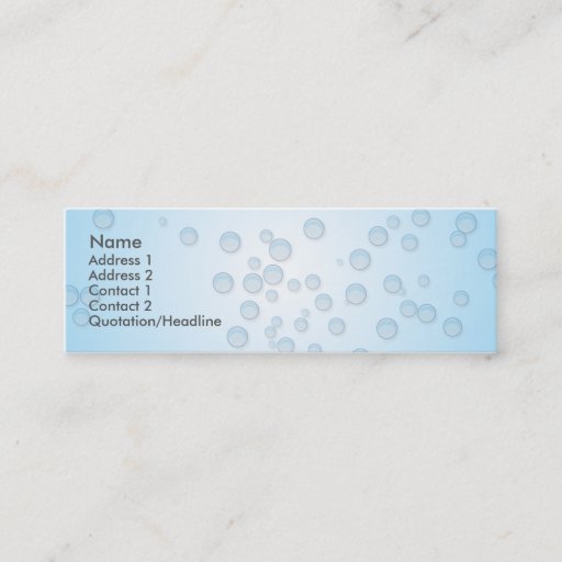 Customizable Bubbles - Skinny Business Card Templates