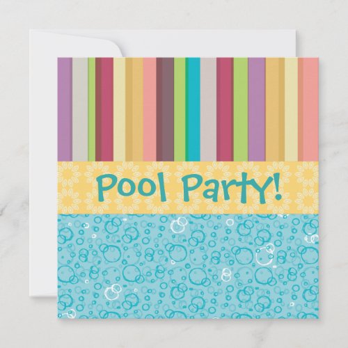 Bubbles &amp; Stripes Invitation