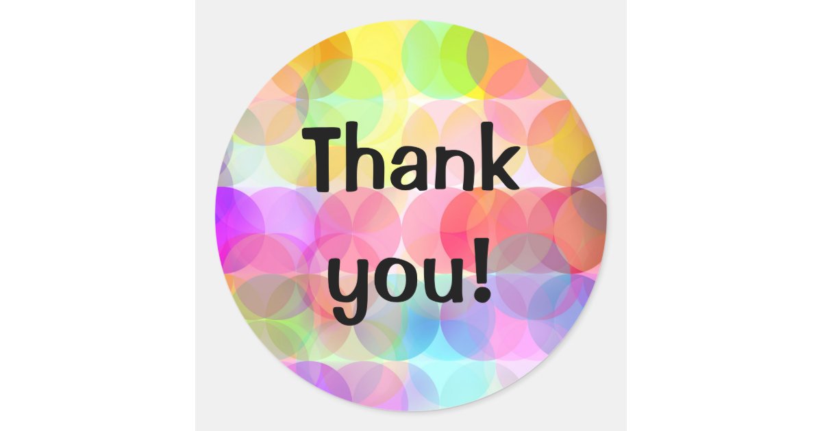 Bubbles - Thank You Sticker | Zazzle