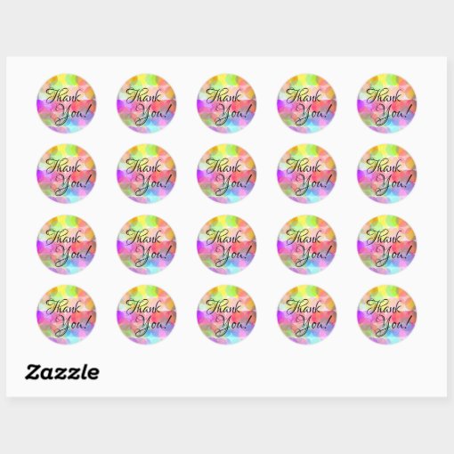 Bubbles - Thank You Stickers | Zazzle