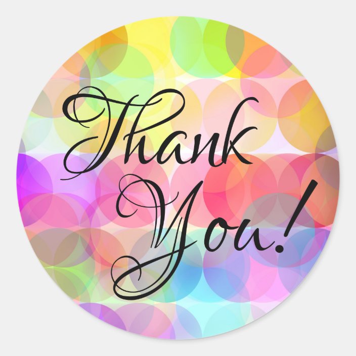 Bubbles - Thank You Stickers | Zazzle.com
