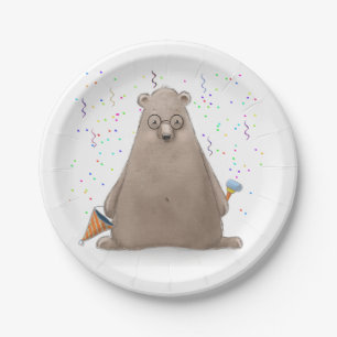 Bubbles the Bear Birthday  Paper Plates