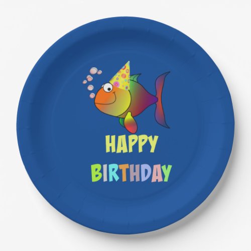 Bubbles the Birthday Fish Paper Plates