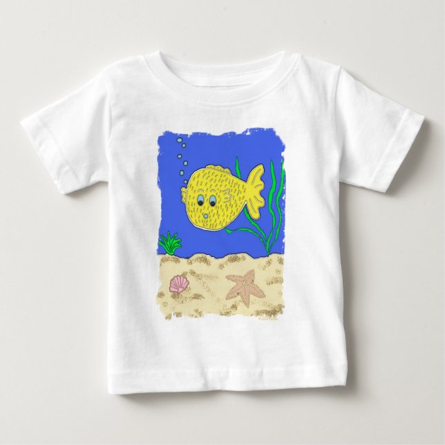 Bubbles the Blowfish Baby T-Shirt (Front)