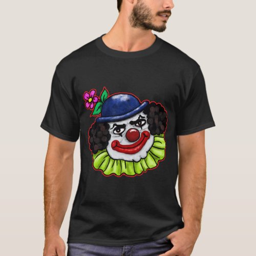 Bubbles the Creepy Clown  Halloween Fun T_Shirt