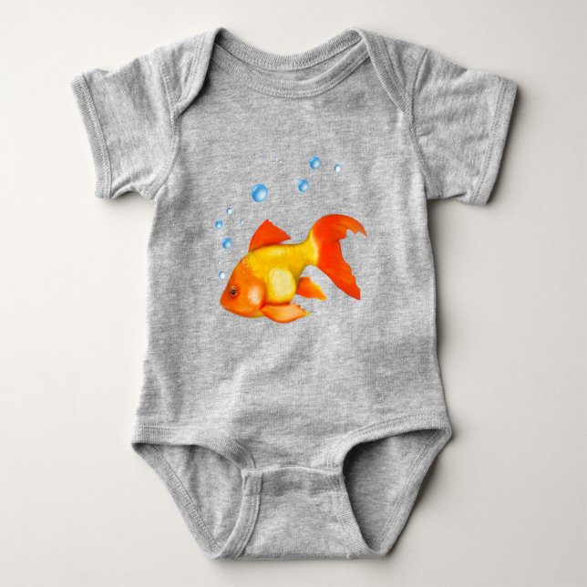 Bubbles the Goldfish Baby Bodysuit (Front)