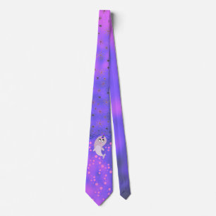 Bubbles the Narwhal Drawing Neck Tie