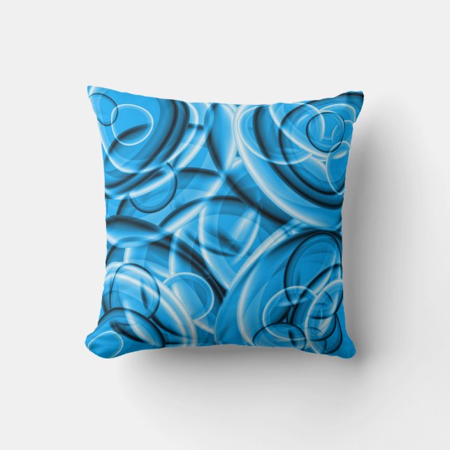 Bubbles Throw Pillow (Front)