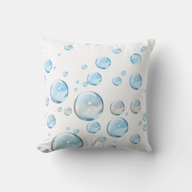 Bubbles Throw Pillow (Front)
