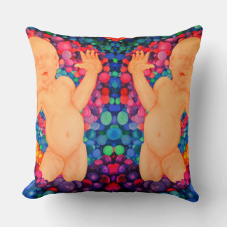 Bubbles throw pillow 2