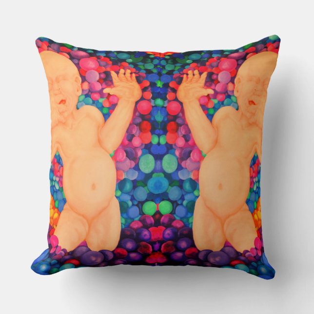 Bubbles throw pillow 2 (Front)