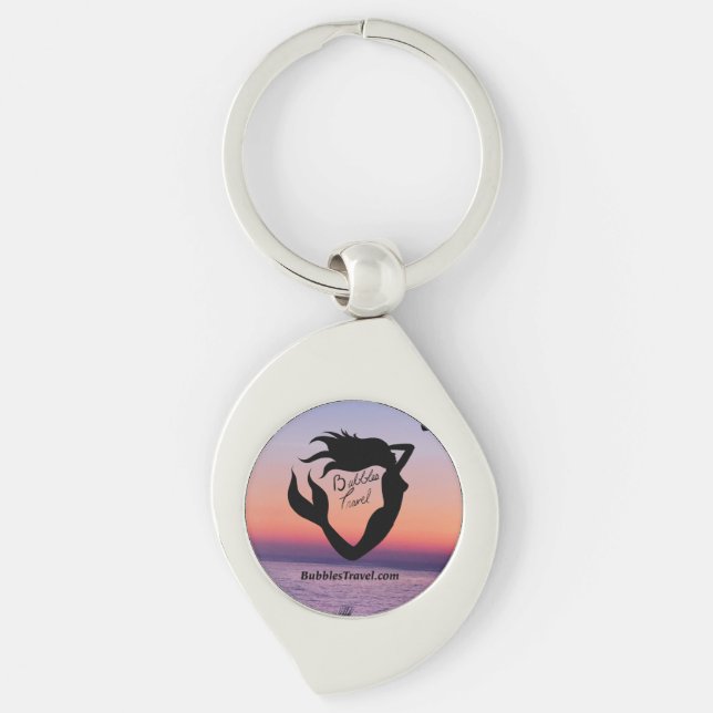 bubbles travel sunset keychain (Front)