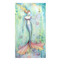 Bubbles Watercolor Mermaid Poster Print Bubbles Watercolor Mermaid Poster Print