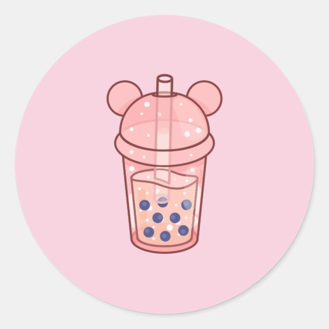 Bubbletea Classic Round Sticker (Front)