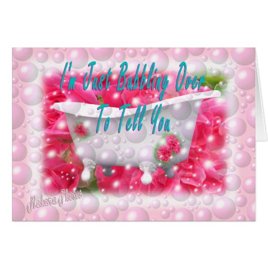 Bubblin' Over to tell-customize Cards (Front Horizontal)