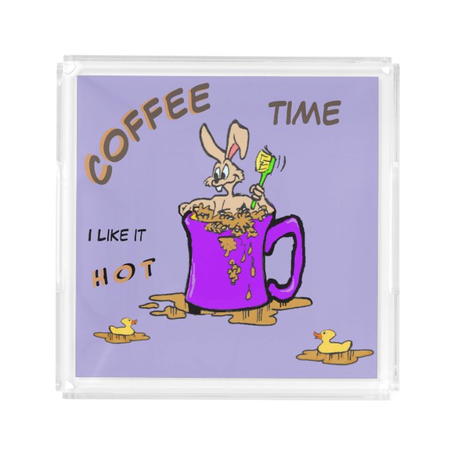 Bubbling Bunny Coffee Lover Cust. Serving Tray (Front)