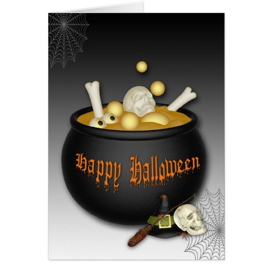 Bubbling Cauldron Halloween Card