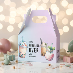 Bubbling over with excitment bobba tea birthday favor boxes