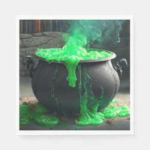 Bubbling Witch's Cauldron Halloween Napkins