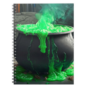 Bubbling Witch's Cauldron Halloween Notebook