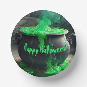 Bubbling Witch's Cauldron Halloween Paper Bowls