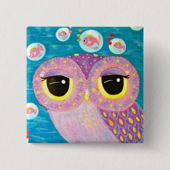 Bubbling With Love Pinback Button (Front)