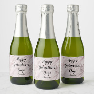 "Bubbly Affection" Personalized Mini Sparkling Win Wine Label
