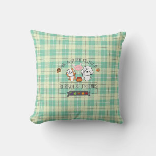 bubbly and friends celebrate mid autumn festival throw pillow