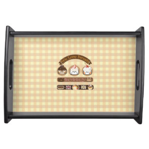 Bubbly and friends love sweets serving tray