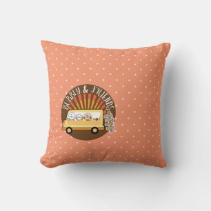 bubbly and friends-take a trip throw pillow