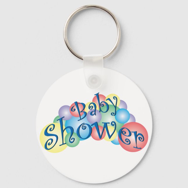 Bubbly Baby Shower Keychain (Front)