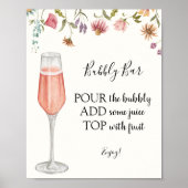 Bubbly Bar Drink Sign | Zazzle