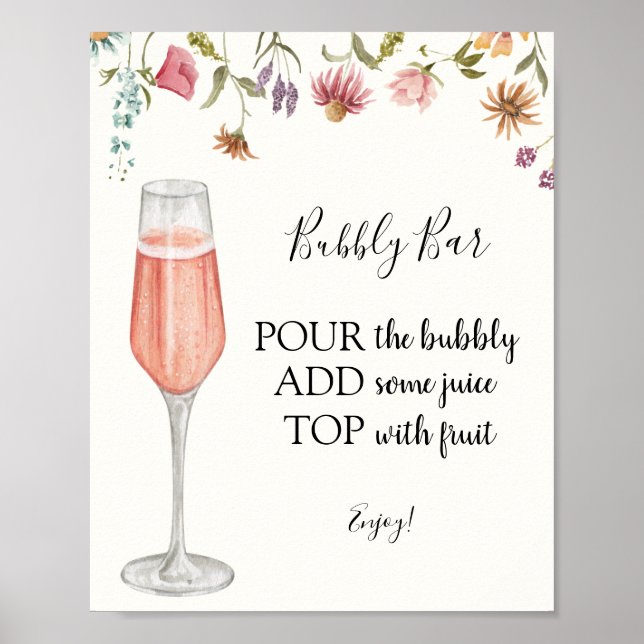 Bubbly Bar Drink Sign (Front)