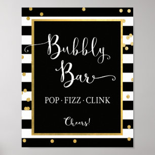 Bubbly Bar Pop Fizz Clink Sign