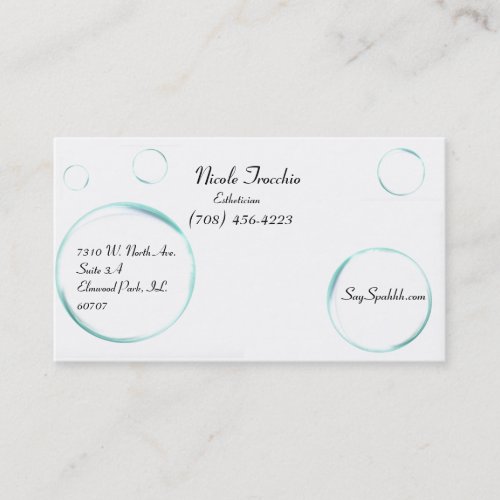 Bubbly Bath Business Cards