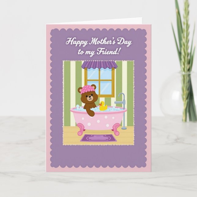 Bubbly Bear Mothers Day Card (Front)