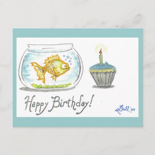 Bubbly Birthday postcard