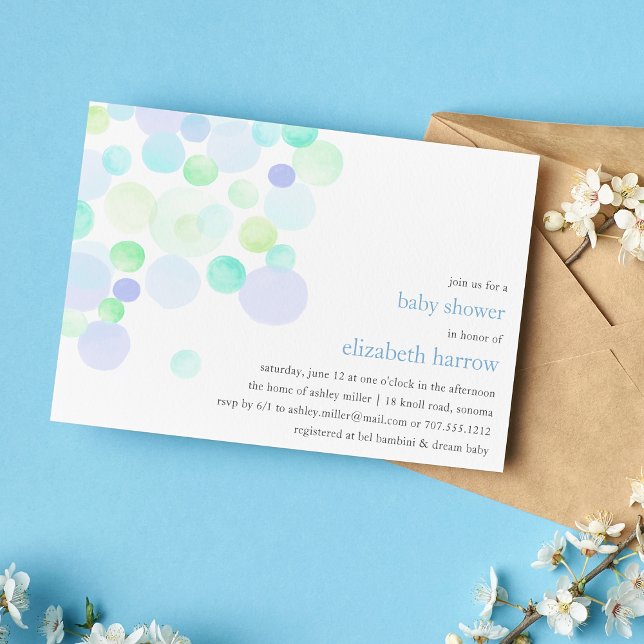 Bubbly Blue | Baby Shower Invitation (Creator Uploaded)