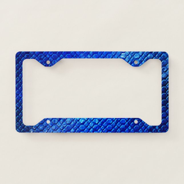 Bubbly Blue License Plate Frame (Front)