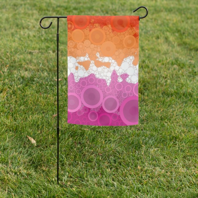 Bubbly Bohemian Groovy Abstract Lesbian Pride Flag (In SItu)