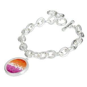 Bubbly Bohemian Groovy Abstract Lesbian Pride Flag Bracelet