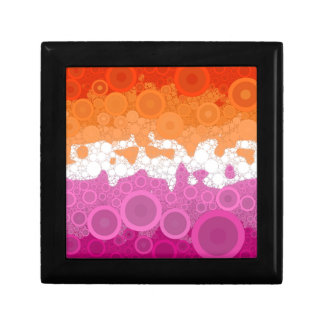 Bubbly Bohemian Groovy Abstract Lesbian Pride Flag Gift Box