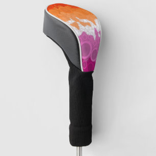 Bubbly Bohemian Groovy Abstract Lesbian Pride Flag Golf Head Cover