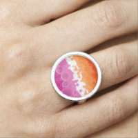 Bubbly Bohemian Groovy Abstract Lesbian Pride Flag